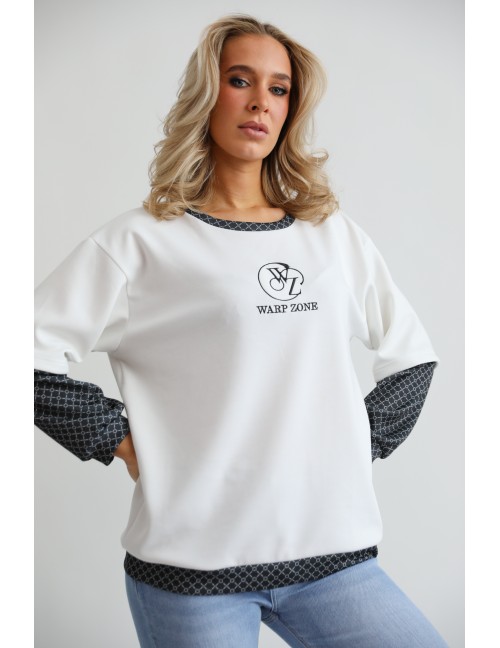 TWISTY Felső - Fehér/Fekete