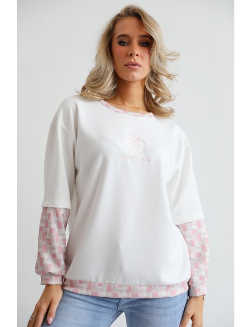 TWISTY Felső - Fehér/Pink