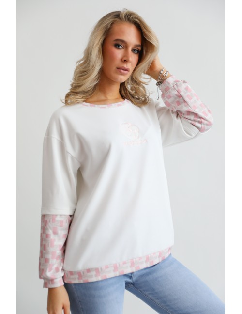 TWISTY Felső - Fehér/Pink