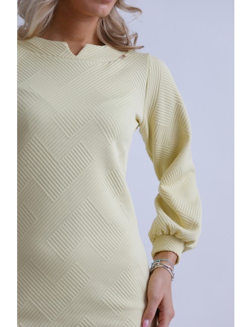 TEODORA Passzés ujjú Ruha - Sárga