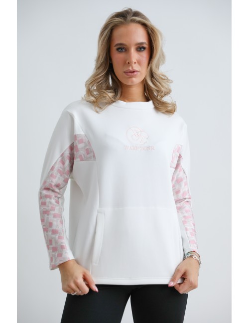 CELIA Felső - Fehér/Pink