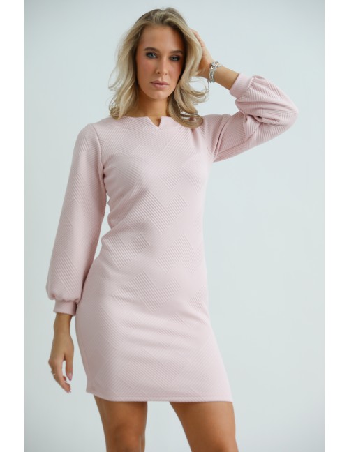 TEODORA Passzés ujjú Ruha - Rózsaszín