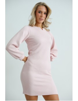 TEODORA Passzés ujjú Ruha - Rózsaszín