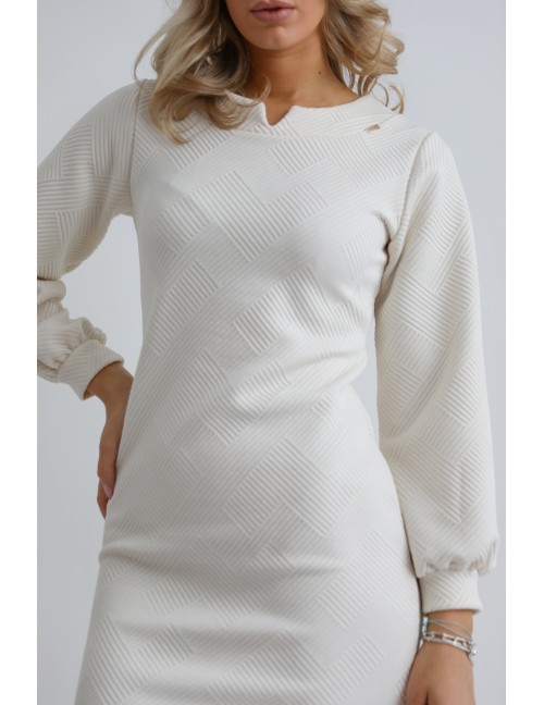 TEODORA Passzés ujjú Ruha - Fehér TEODORA Passzés ujjú Ruha - Fehér