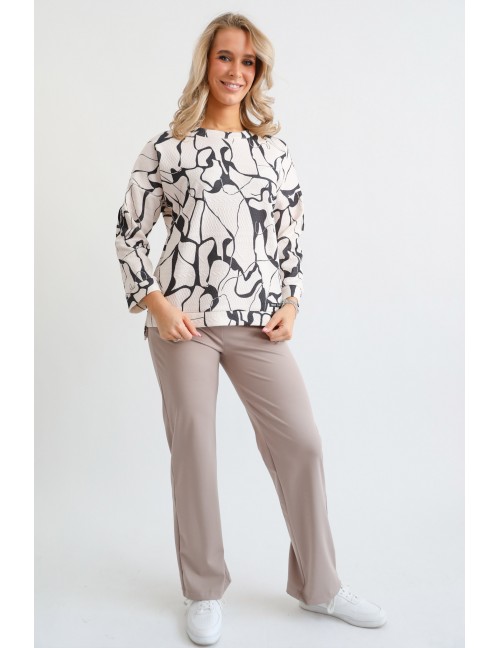 POLLY Gumis Derekú Puntó Nadrág - Fango