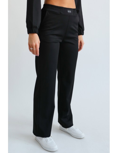 POLLY Gumis Derekú Puntó Nadrág - Fekete