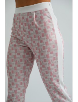 SABRINA Szabadidő Nadrág - Fehér/Pink