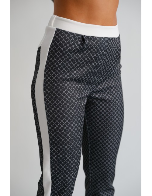 SABRINA Szabadidő Nadrág - Fehér/Fekete