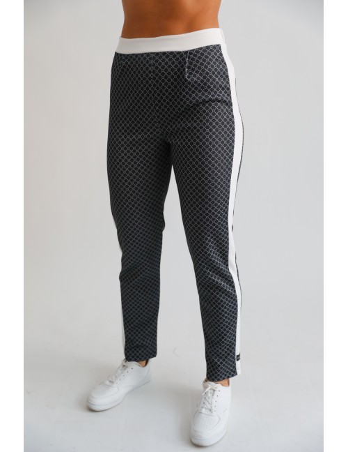 SABRINA Szabadidő Nadrág - Fehér/Fekete