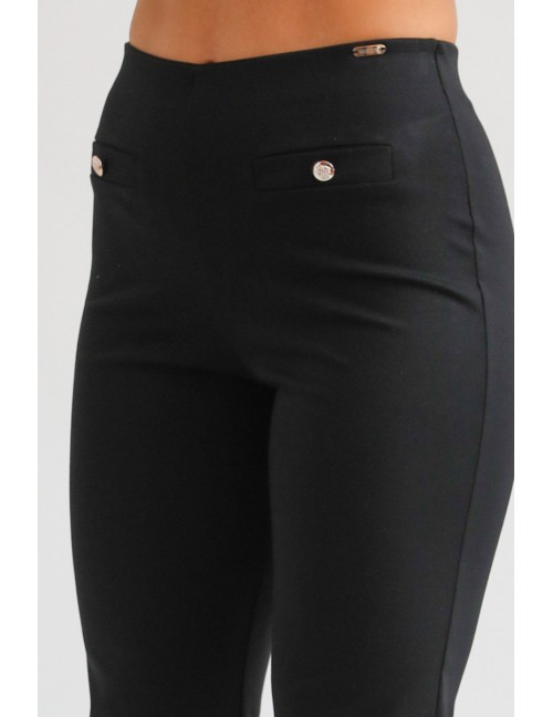 LARISSA Gombos Puntó Nadrág - Fekete