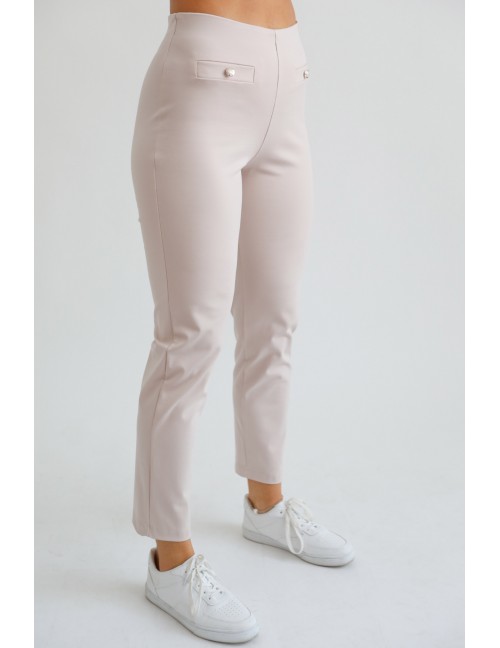 LARISSA Gombos Puntó Nadrág - Bézs