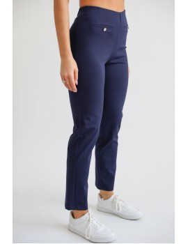 LARISSA Gombos Puntó Nadrág - Sötétkék