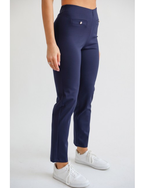 LARISSA Gombos Puntó Nadrág - Sötétkék