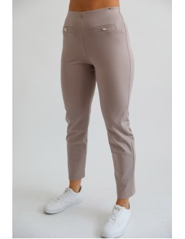 LARISSA Gombos Puntó Nadrág - Fango