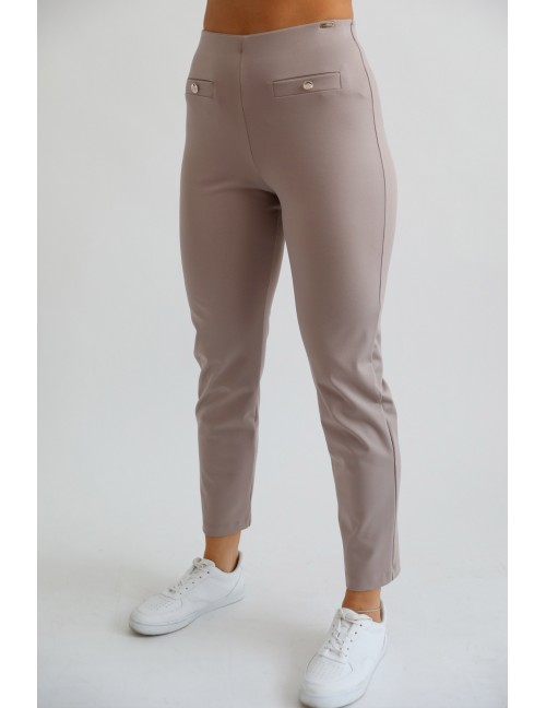 LARISSA Gombos Puntó Nadrág - Fango