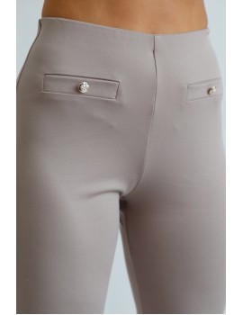 LARISSA Gombos Puntó Nadrág - Fango