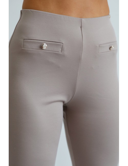 LARISSA Gombos Puntó Nadrág - Fango