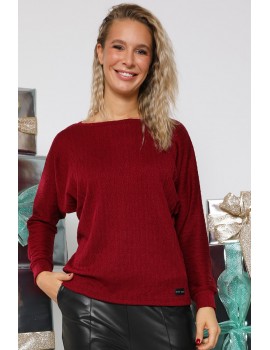 ZIA Kötött Bő Felső - Bordó