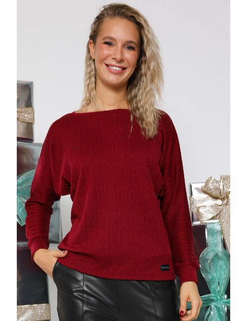 ZIA Kötött Bő Felső - Bordó