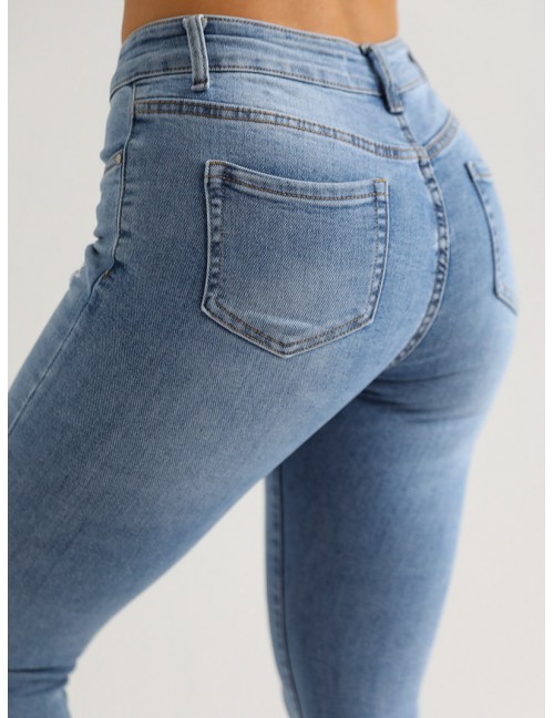 PANDA Hímzett Farmernadrág