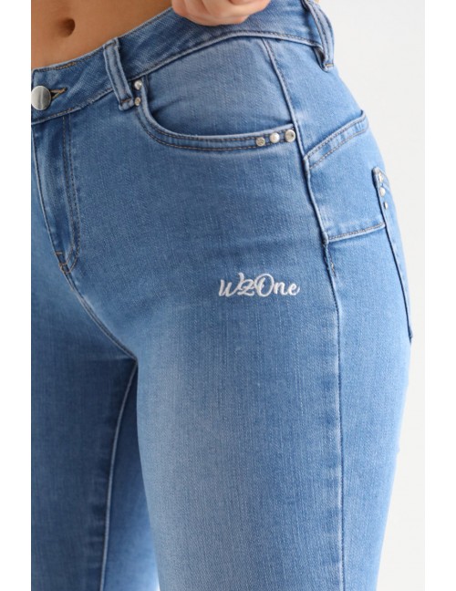 GEORGINA Hímzett Farmernadrág