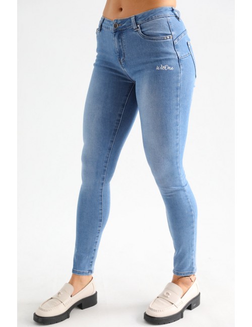 GEORGINA Hímzett Farmernadrág