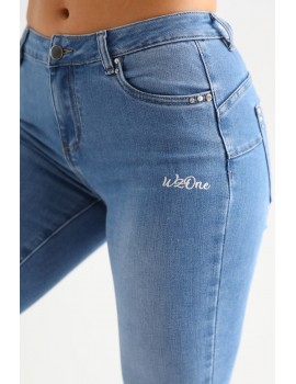 GEORGINA Hímzett Farmernadrág