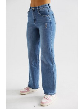 CECIL Hímzett Farmernadrág