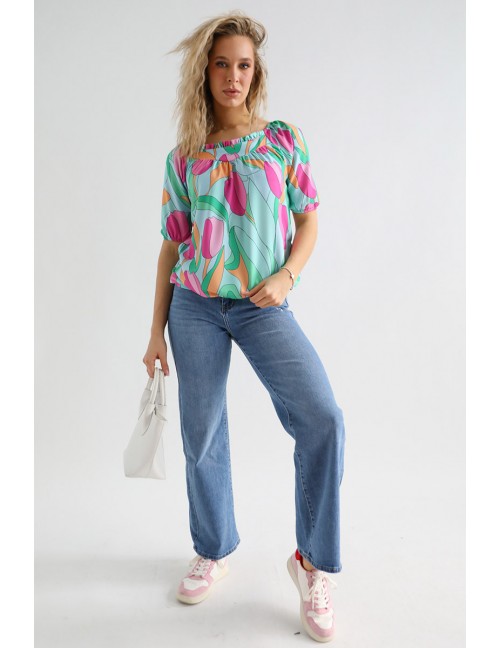 CECIL Hímzett Farmernadrág