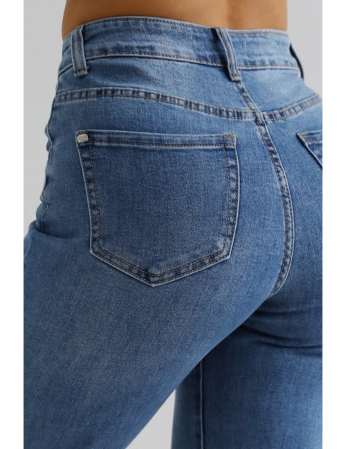 CECIL Hímzett Farmernadrág