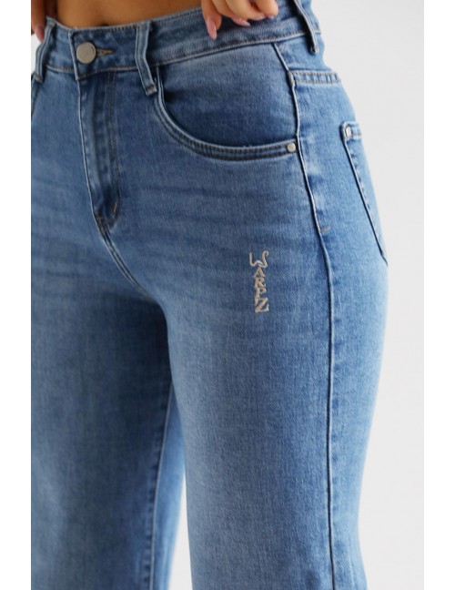 CECIL Hímzett Farmernadrág