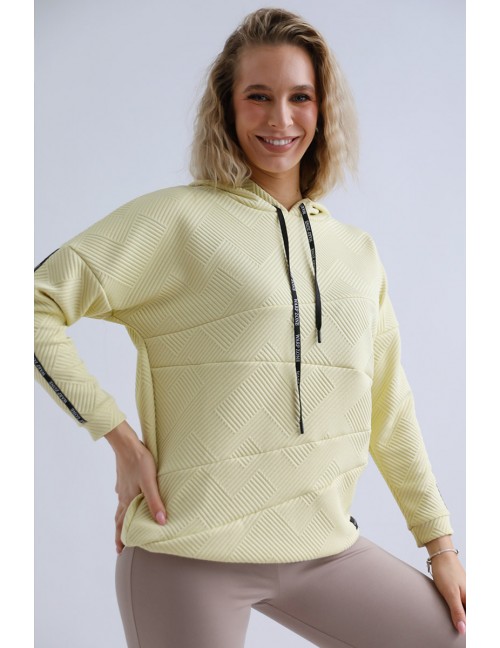 VICTORIA Kapucnis Pulóver - Sárga