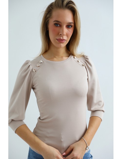 LEONIE Gombos Felső - Bézs