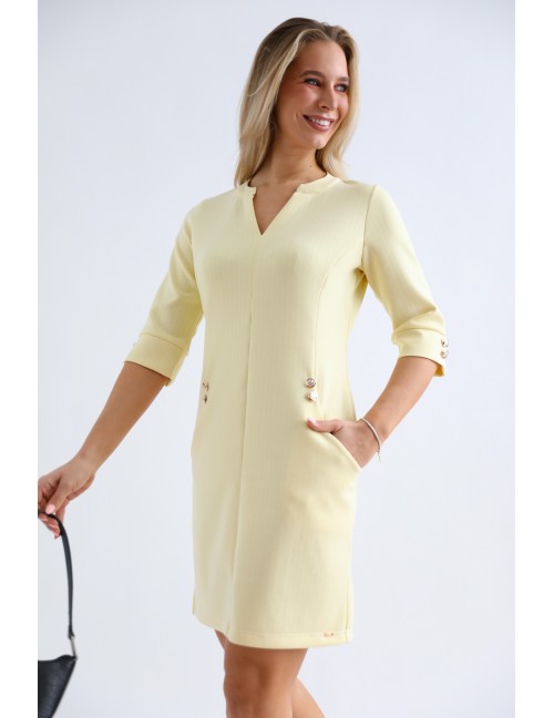 SOPHIA Zsebes Ruha - Pasztell Sárga