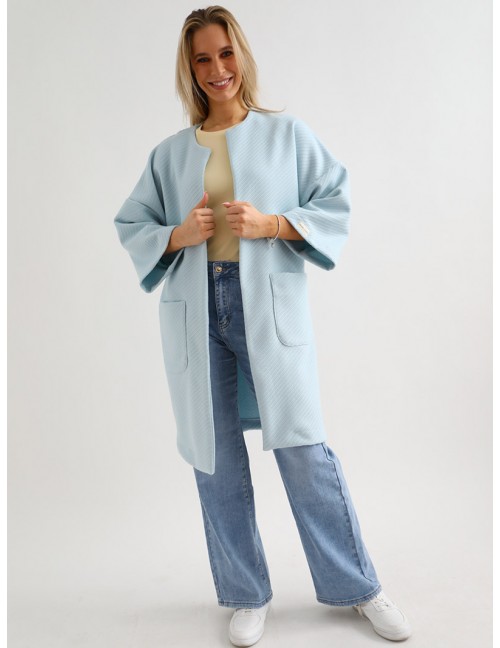 VIOLET Tavaszi Kabát - Világoskék