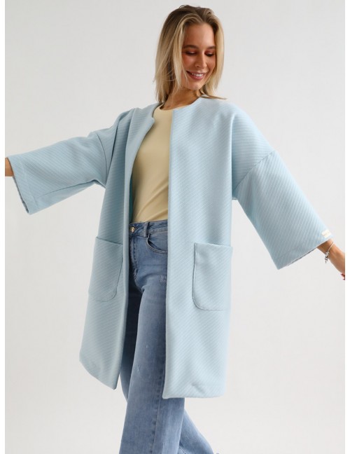 VIOLET Tavaszi Kabát - Világoskék