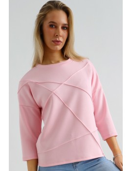 JOLENE Felső Tűzött Részlettel - Rózsaszín