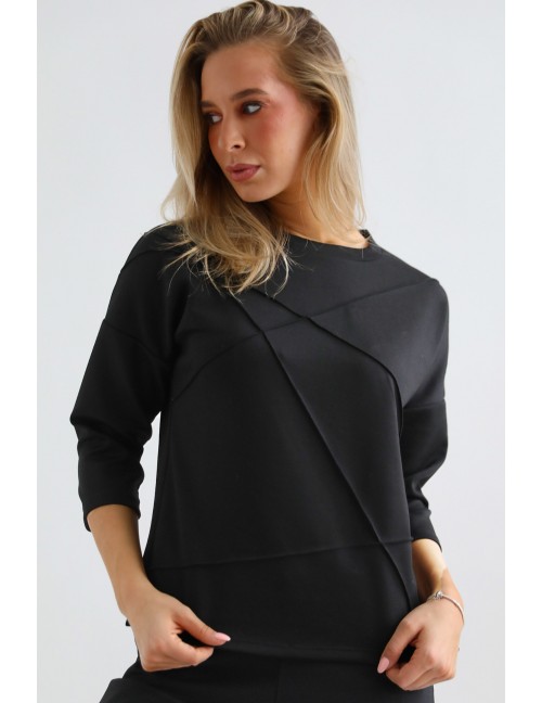 JOLENE Felső Tűzött Részlettel - Fekete