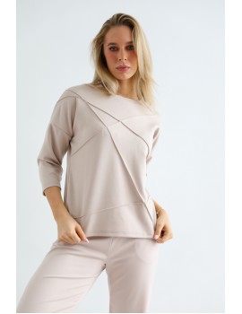 JOLENE Felső Tűzött Részlettel - Bézs