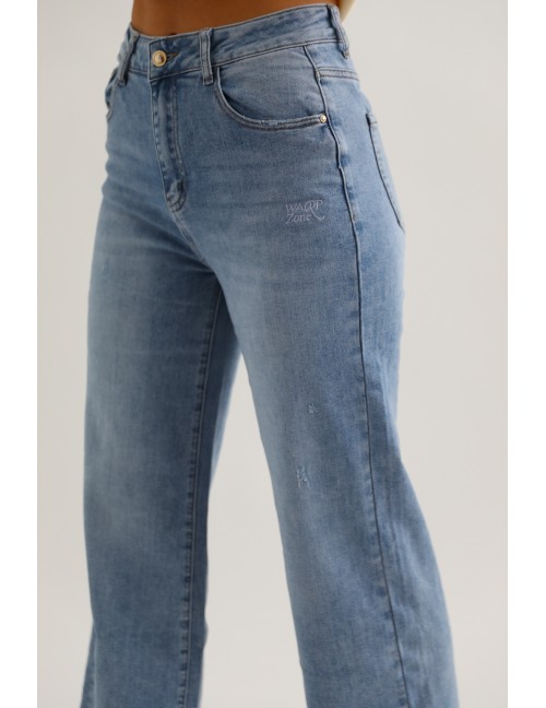 CECIL Hímzett Farmernadrág