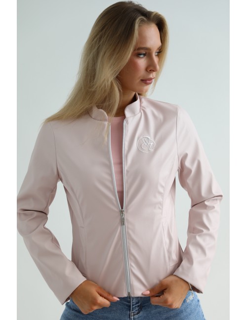 Tavaszi Bélelt Műbőr Dzseki - Púder 