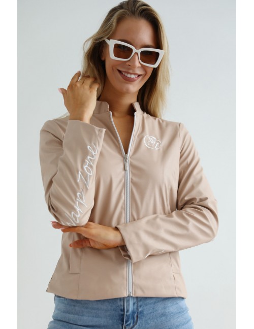 Tavaszi Bélelt Műbőr Dzseki - Mocha 