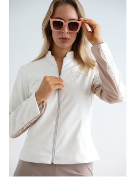 Tavaszi Bélelt Műbőr Dzseki - Fehér