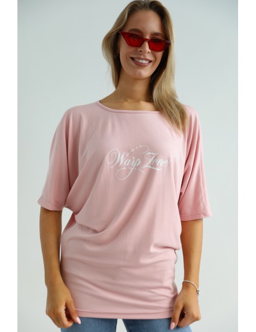 Nyomott Bő Felső - Rózsaszín