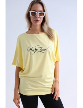 Nyomott Bő Felső - Sárga