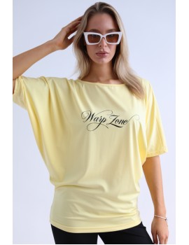 Nyomott Bő Felső - Sárga