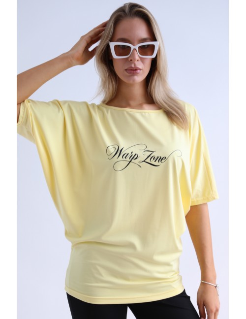 Nyomott Bő Felső - Sárga