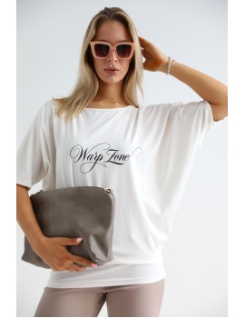 Nyomott Bő Felső - Fehér