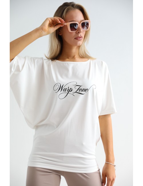 Nyomott Bő Felső - Fehér