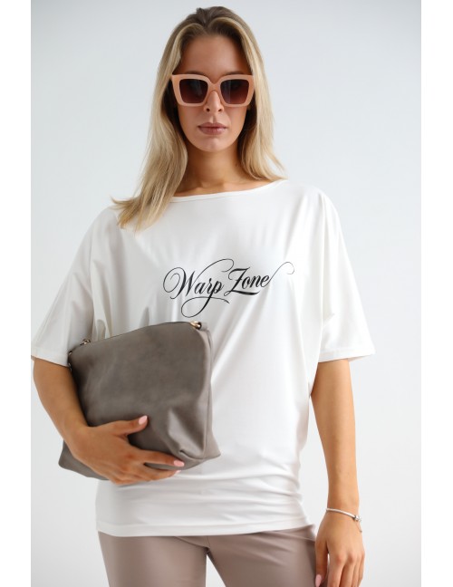 Nyomott Bő Felső - Fehér